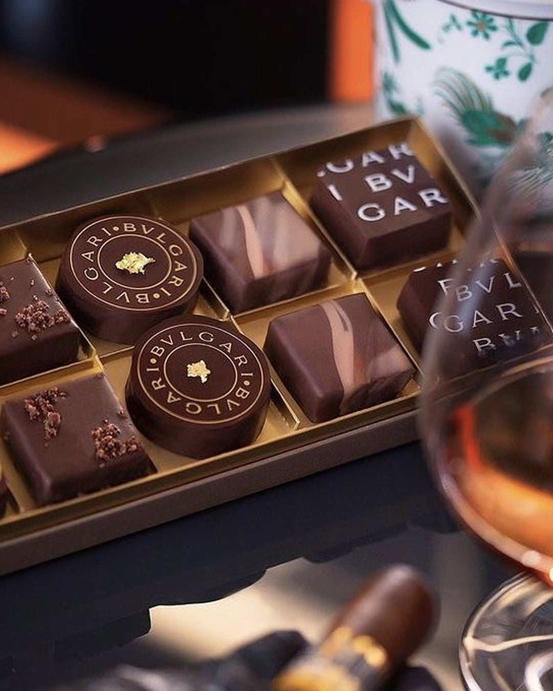 BVLGARI  BRANDED CHOCOLATE MADE FROM CHOCOLATE TRANSFER SHEET FOR MAGNETIC MOLDS